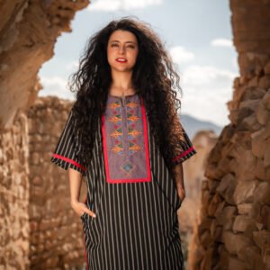 chemise en lin beige tunisienne